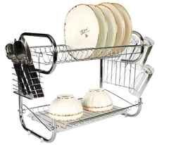 2 LAYER DISH RACK WITH CUTLERY HOLDER 43X25X39CM  (QTY/CTN 12.00  SET)