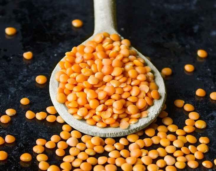 RED SPLIT LENTILS 55 LB