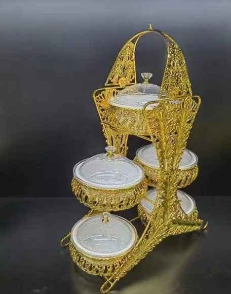 GOLD CANDY BOWL 31*14*36 CM  (QTY/CTN 10.00  Box)