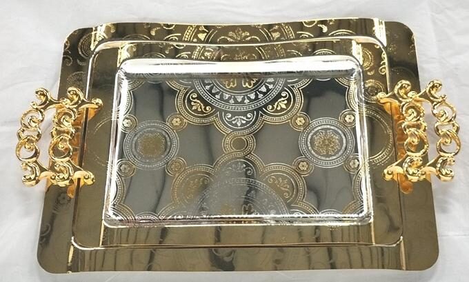 GOLD TRAY HQ 2PCS. SET (QTY./CTN.8SET)