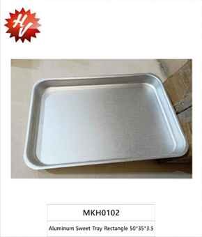 ALUMINUM SWEET TRAY RECTANGLE 50*35*3.5 (QTY/CTN 12.00  300)