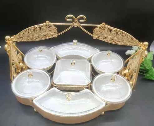 GOLD CANDY BOWL 43*36*34CM  (QTY/CTN 6  Set)