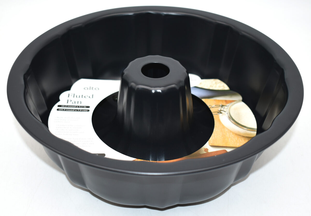 PAN, BUNDT, BAKING, 10X3, NON STICK, FLUTED, BLACK