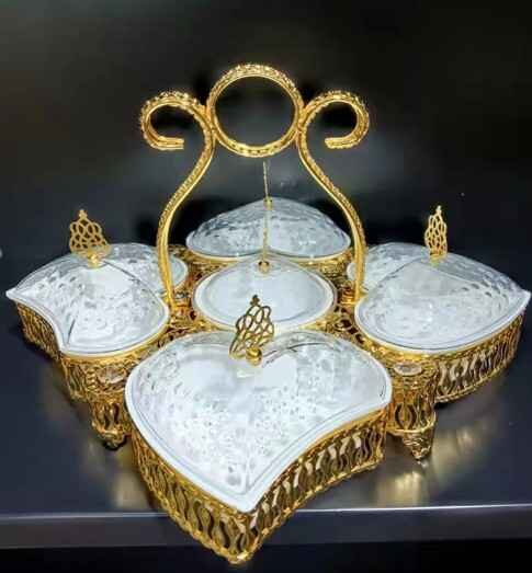 GOLD CANDY BOWL 35*35*29CM   (QTY/CTN 10.00  Set)