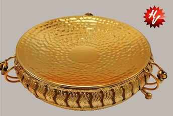 GOLD TRAY 12.5*12.5*21CM IRON 