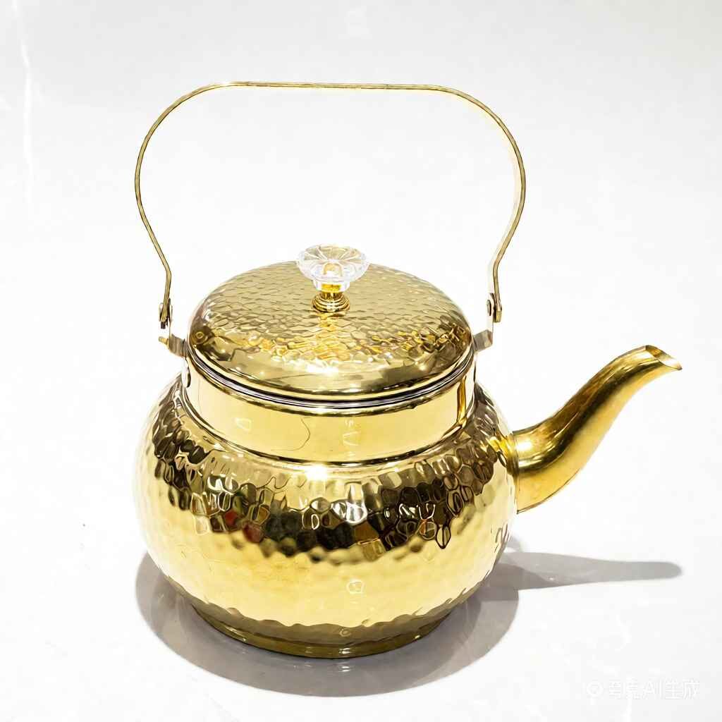 GOLD S/S STEEL HANDLE KETTLE 2L (QTY/CTN  36PC(S))