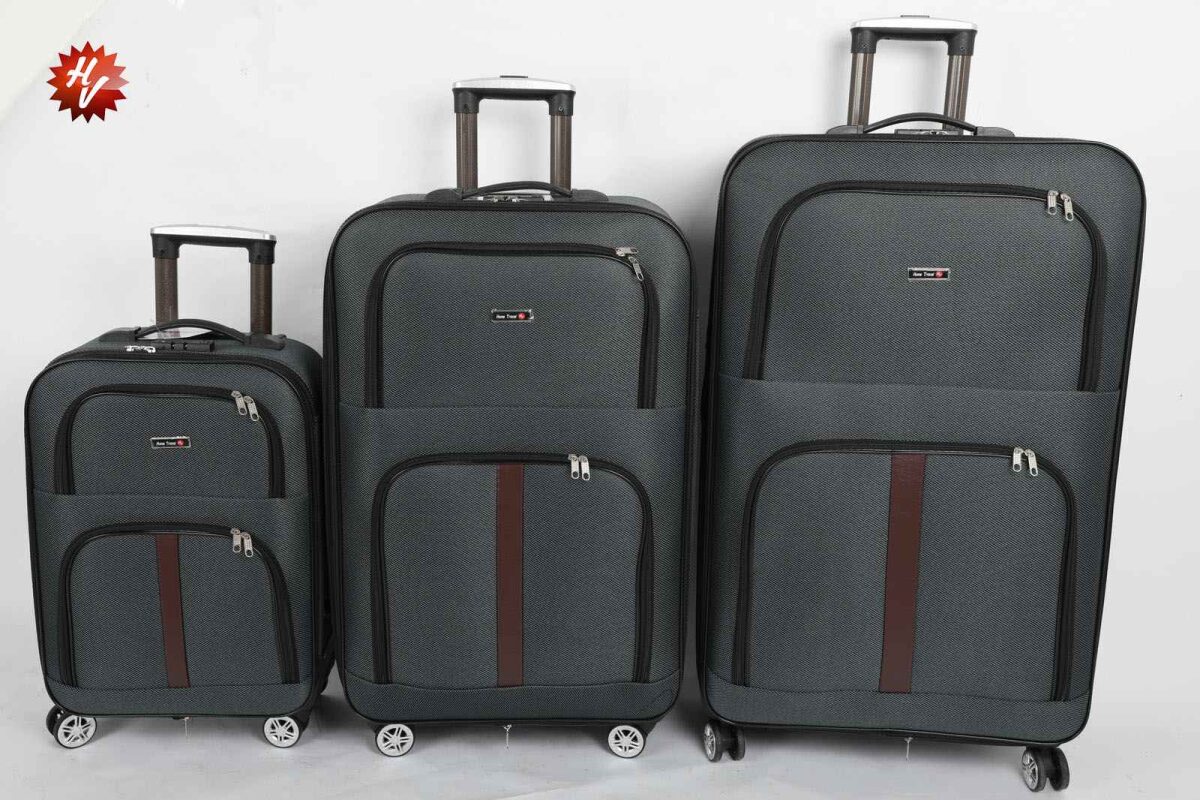 GRAY SOF FABRIC SUITCASE SET 32/28/20 INCH