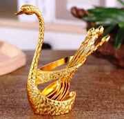 SWAN DECORATION 7 PCS SET GOLD 