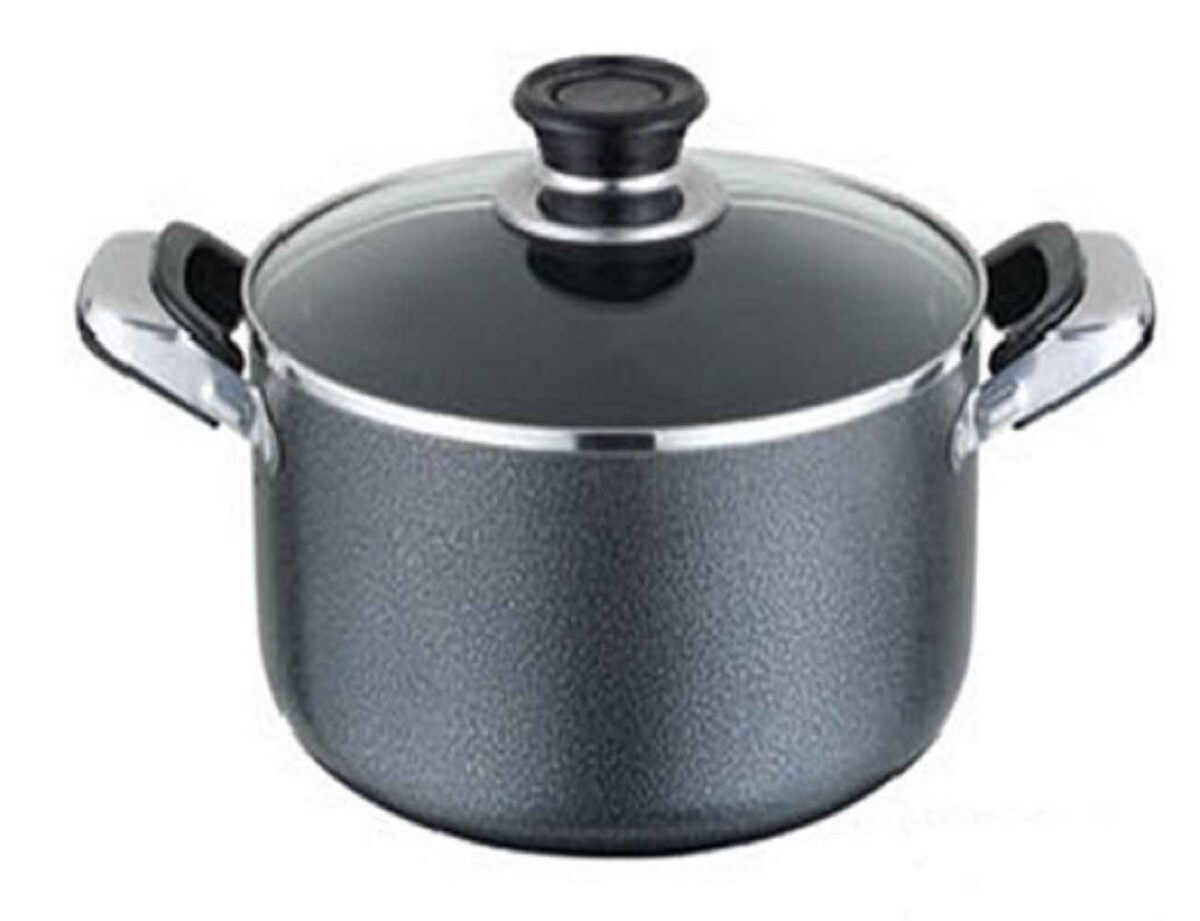 NONSTICK DUTCHOVEN W/GLASS LID,34X13.5CM,11.7L/12.4QT, MARBLE DESIGN,4PC/CS