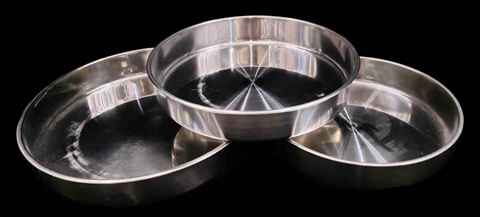 HQ STAINLESS STEEL OVEN TRAY SET 11"/12.5"14" (QTY/CTN 12 SET)