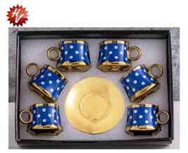 COFFEE CUP & SAUCER WITH DESIGN 12PC SET (QTY./CTN.12 SET)