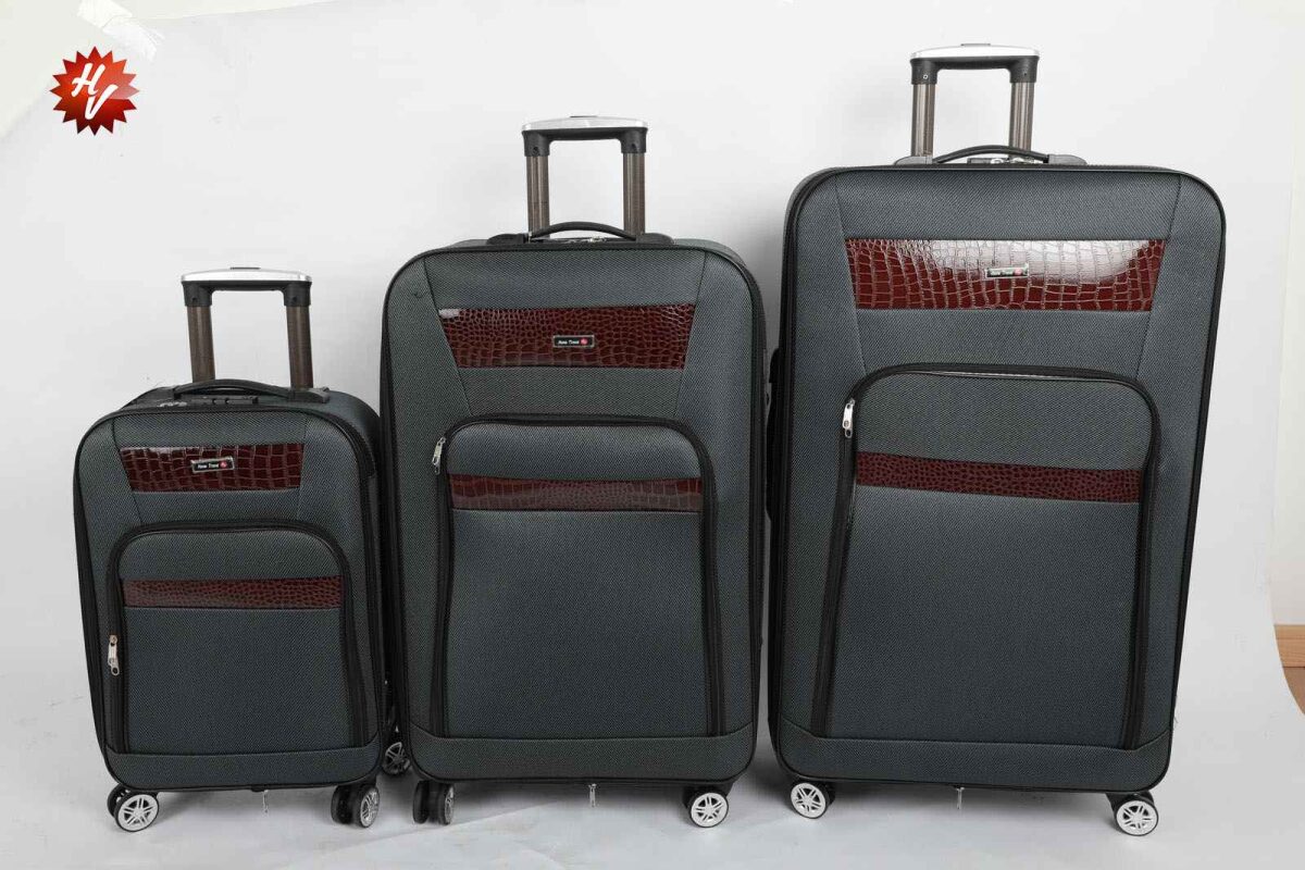GRAY SOF FABRIC SUITCASE SET 32/28/20 INCH