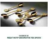 TURKISH RE?AT MOTIF DECORATIVE TEA SPOON GOLD  (QTY/CTN 80.00  Pc(s))