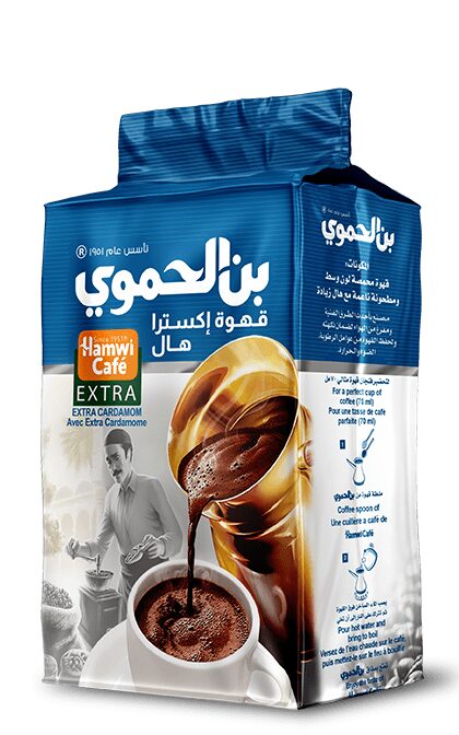 HAMWI CAFE COFFEE DARK EXTRA CARDAMOM 450 G X 12 CT