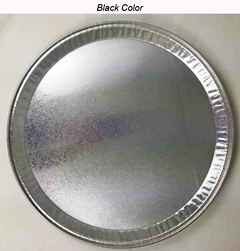DURABLE PACKAGING 18" ROUND FOIL CATERING TRAY BLACK COLOR (PRICE PER CARTON 50PCS) (QTY/CTN 1.00 BOX)