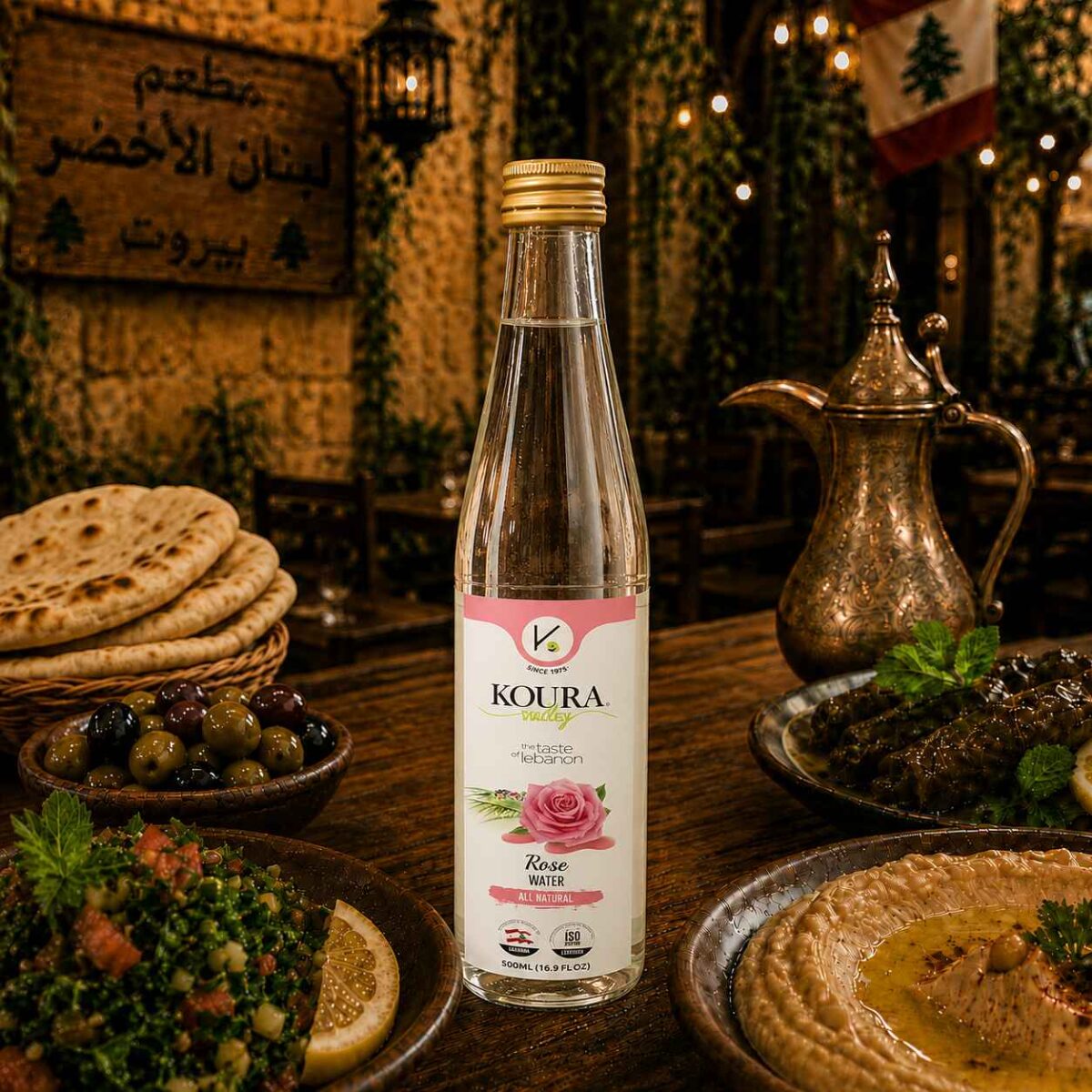 SOUHOUL AL KOURA ROSE WATER 500 ML X 12 CT