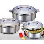SS HOT POT STEAM 3PCS (2000/3000/4000CC) (QTY/CTN 4SET)